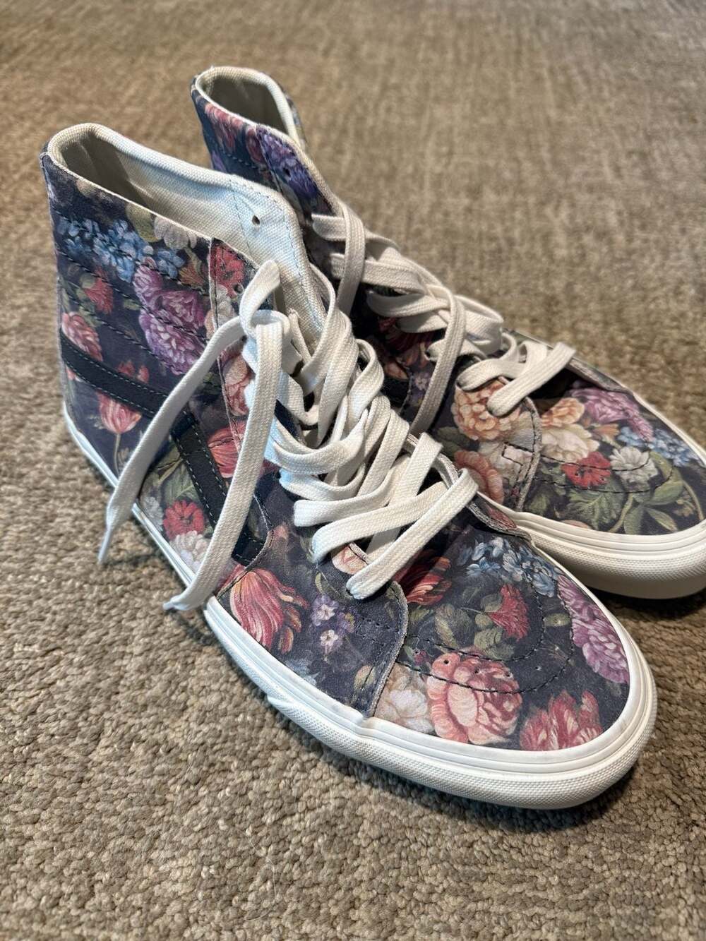 Vans Sk8-Hi Tapered Moody Peony Floral Print High Top Sneakers - Picture 2 of 8